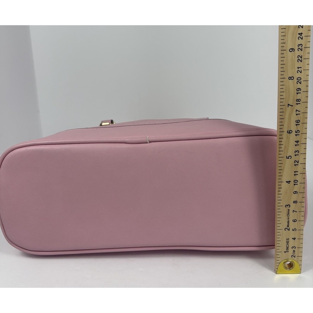 Giani Bernini Pink Signature Debossed Dome Satchel Hand Purse And Shoulder Strap - Picture 7 of 14